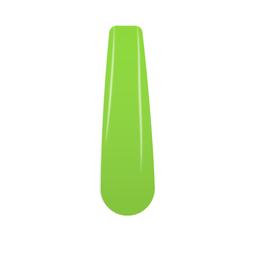 Bright neon green solid dip powder swatch with glossy finish.