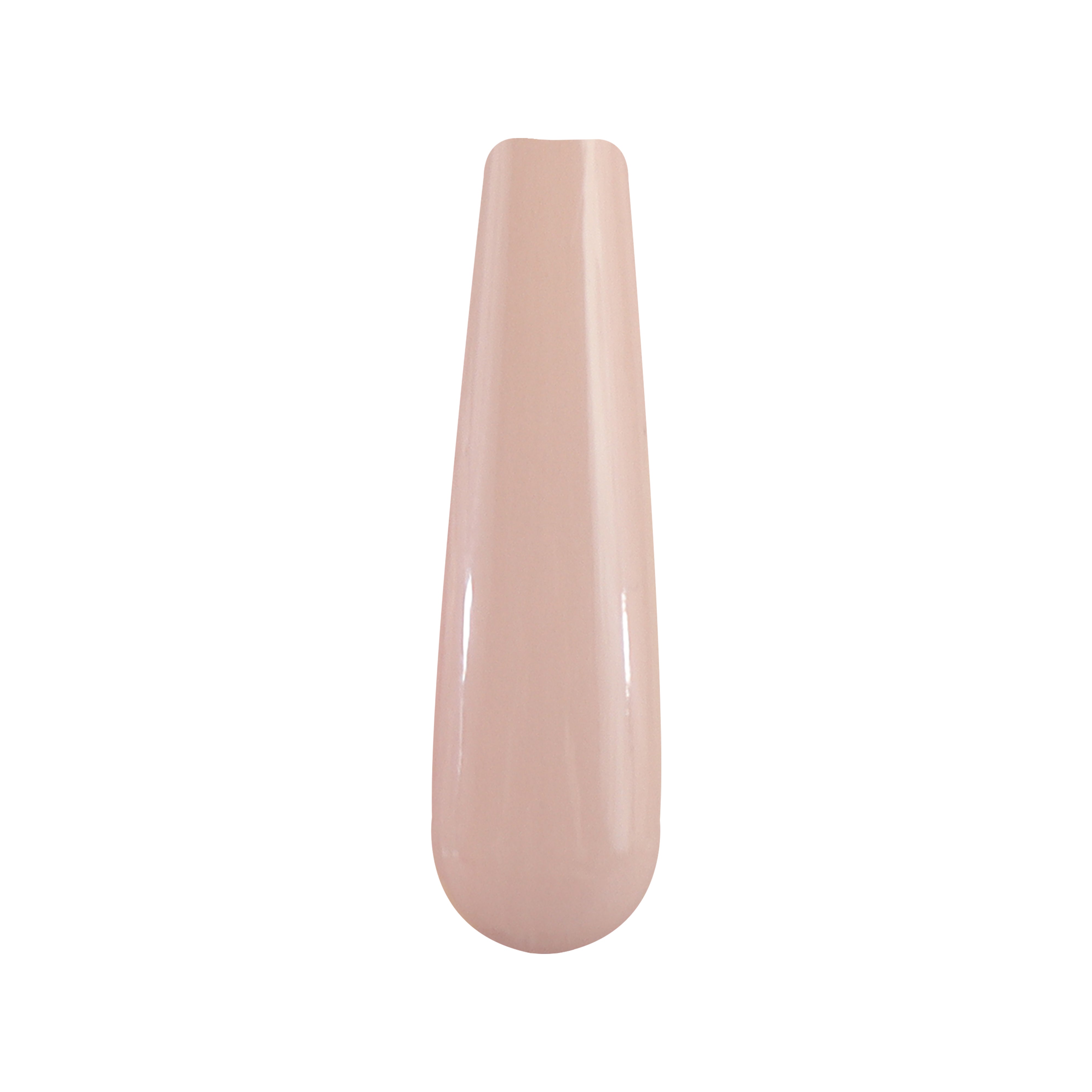Smooth beige nude solid nail tip with a glossy finish, labeled DP253 Grateful.