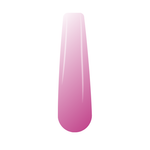Pink thermal nail polish swatch transitioning from light to deeper pink shade.