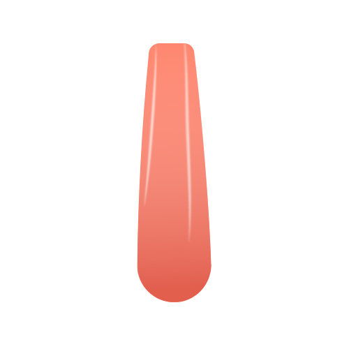 Glossy peach-orange nail polish swatch with smooth, solid finish.