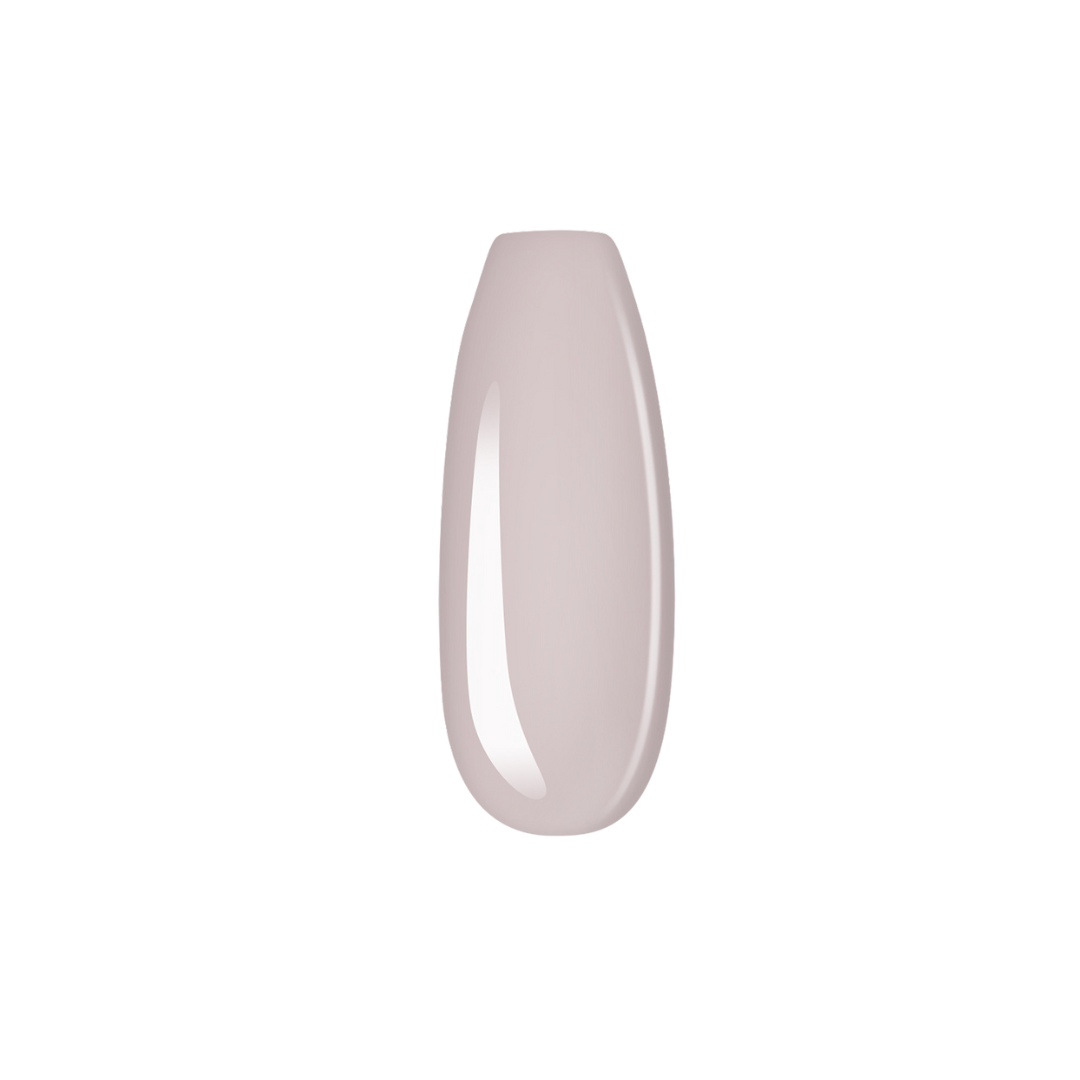Smooth glossy nude beige nail tip with soft tan undertones.