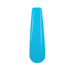 Bright turquoise blue nail dip powder sample with smooth, glossy finish.
