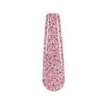 Pink glitter dip powder