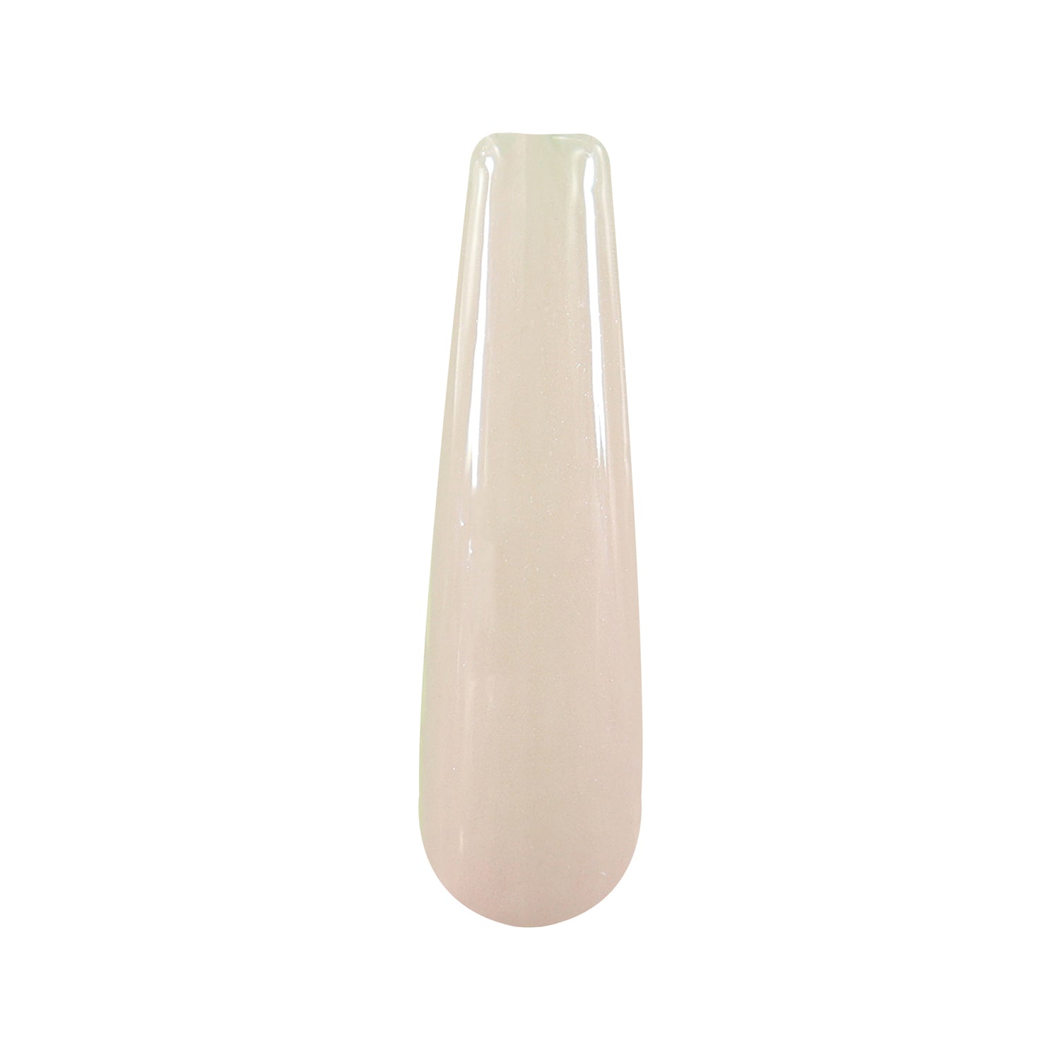 Glossy beige nude dip powder nail swatch with smooth, solid finish.