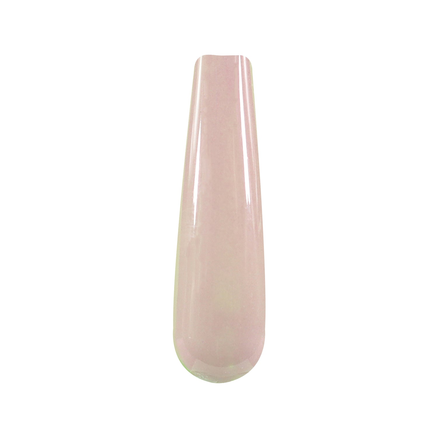Smooth beige nude dip powder nail polish swatch with glossy finish.