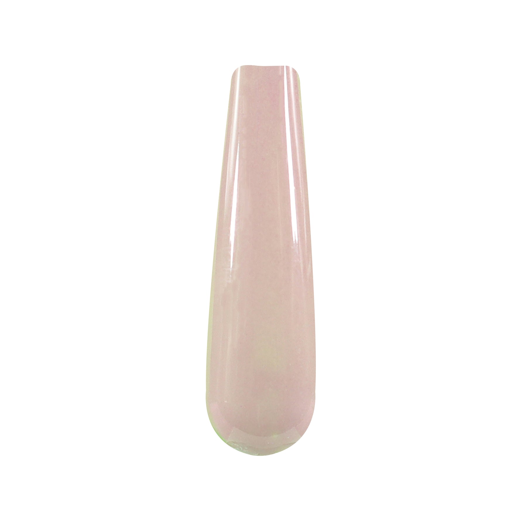 Smooth beige nude dip powder nail polish swatch with glossy finish.