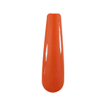 Glossy vibrant orange nail polish swatch with smooth, solid finish.