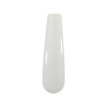 Opaque white nail dip powder swatch with smooth, glossy finish.