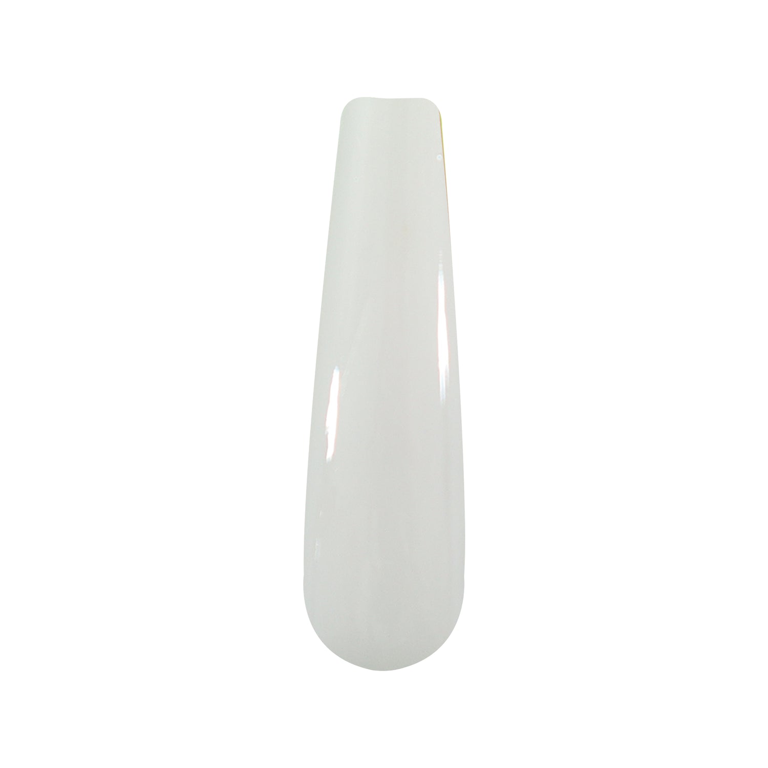 Opaque white nail dip powder swatch with smooth, glossy finish.