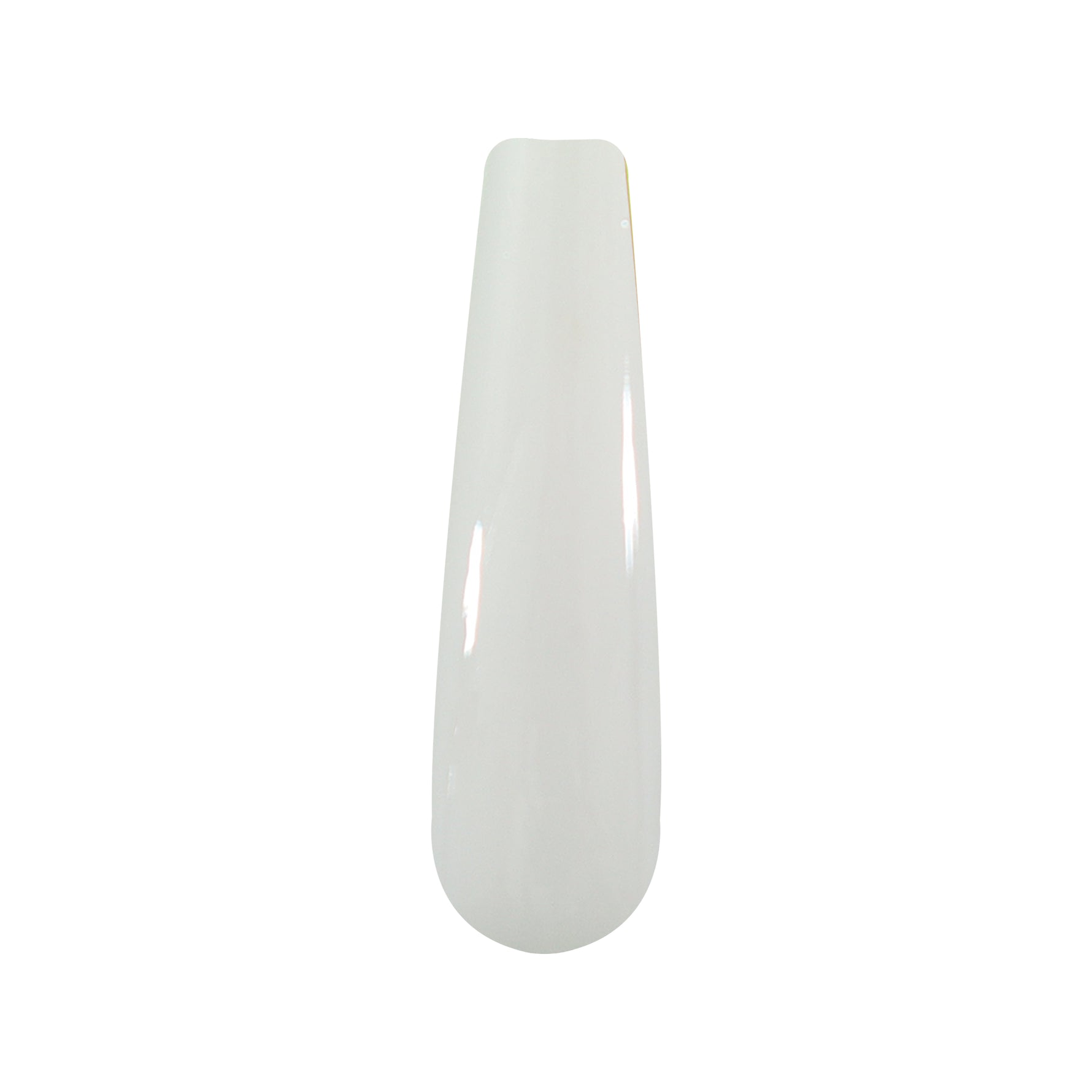 Opaque white nail dip powder swatch with smooth, glossy finish.