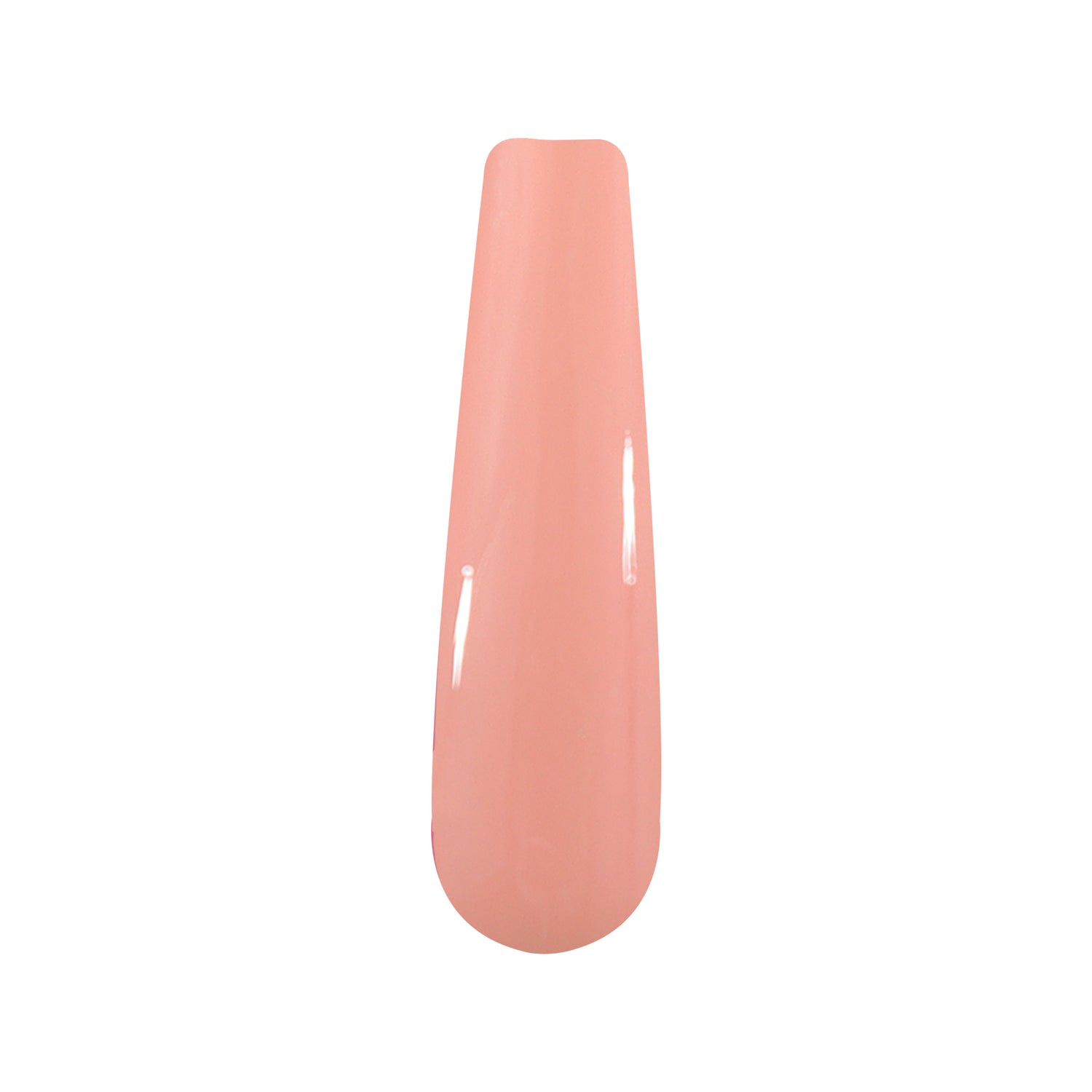 Smooth pastel coral nail polish swatch with a glossy finish.