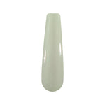 Milky white solid dip powder nail color with smooth glossy finish.